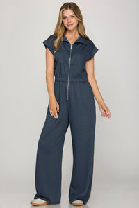 Game Day Go-To Half-Zip Scuba Jumpsuit