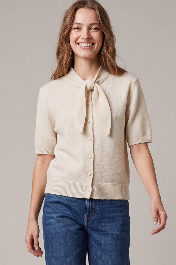 The Blair Bow Tie Sweater Top