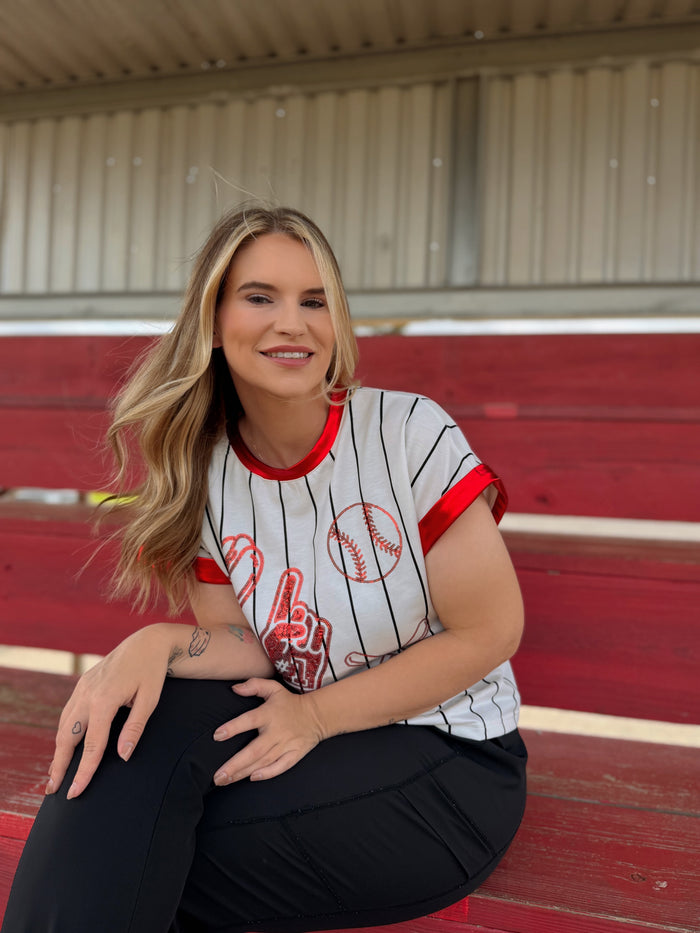 Play Ball Sequin Tee