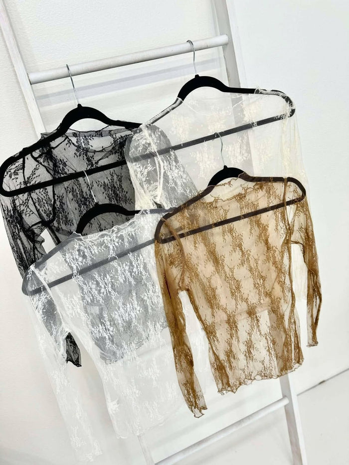 Lace Layering Long Sleeve Top