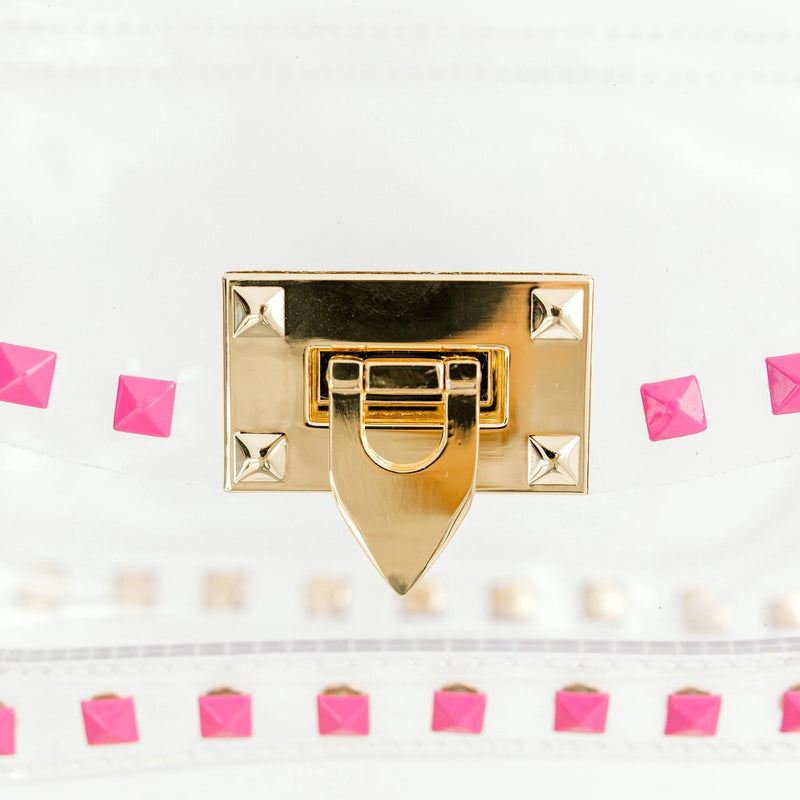The Jackie Clear Bag in Pink