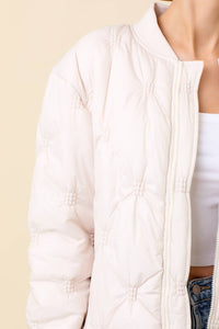 Quilted Cloud Bomber Jacket