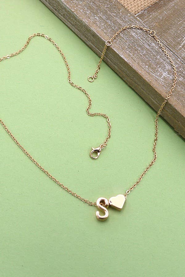 Heartfelt Initial Pendant Necklace