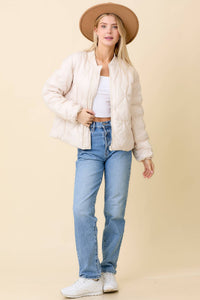 Quilted Cloud Bomber Jacket
