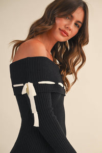 Ribbon & Romance Sweater Dress