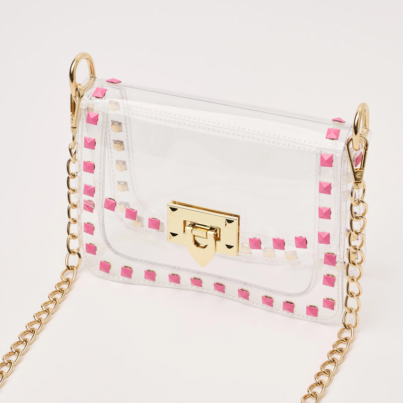 The Jackie Clear Bag in Pink