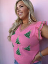 Glitter Grove Coral Sweater Vest