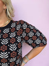 Wildwood Bloom Puff-Sleeve Sweater Top