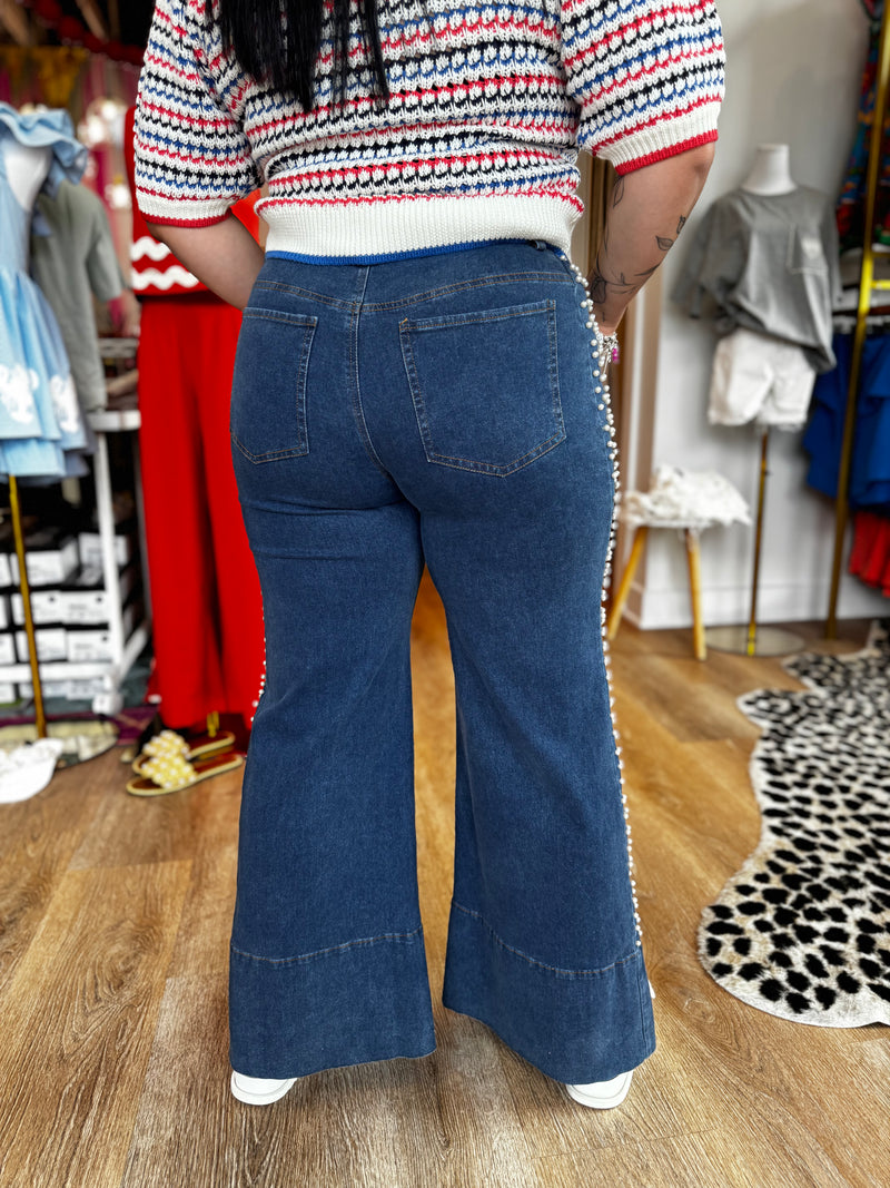 Pearl Flare Bottom Jeans