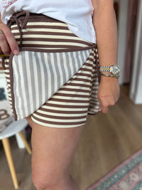 Sweet Escape Striped Skort