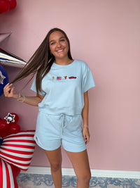 Liberty Lane Embroidered Lounge Set 🇺🇸