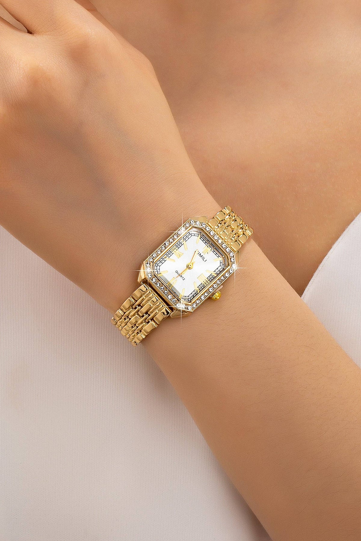 Encrusted Bezel Watch