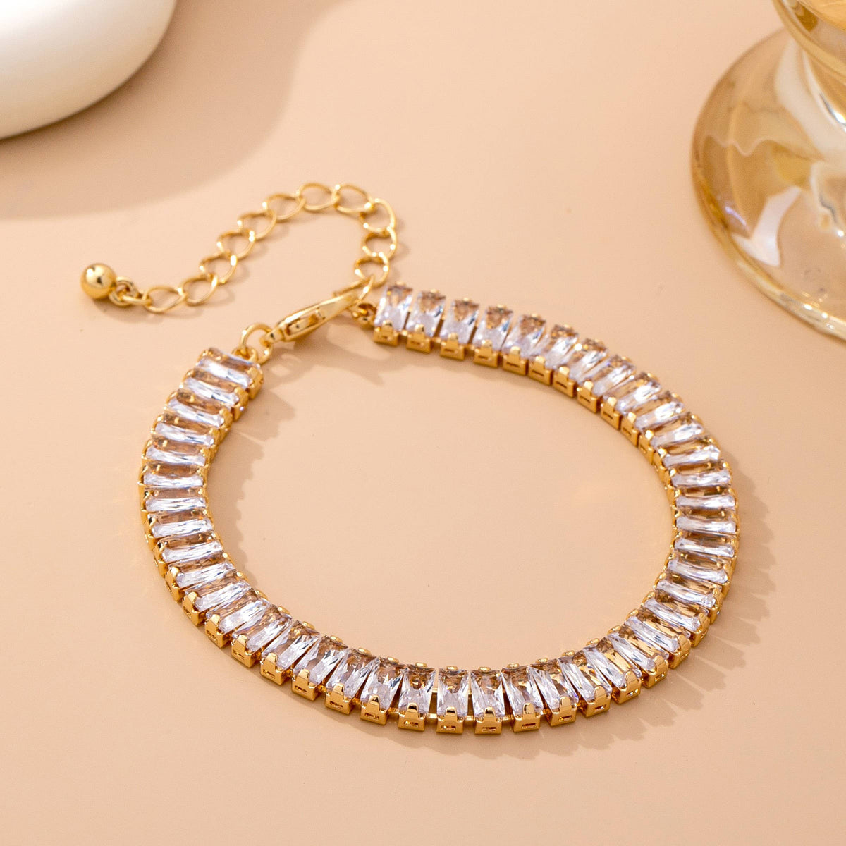 Baguette Crystal Tennis Bracelet