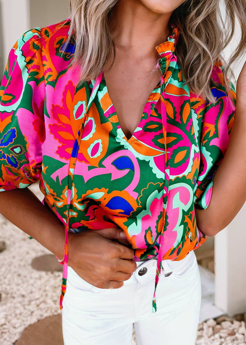 Palm Parade Blouse