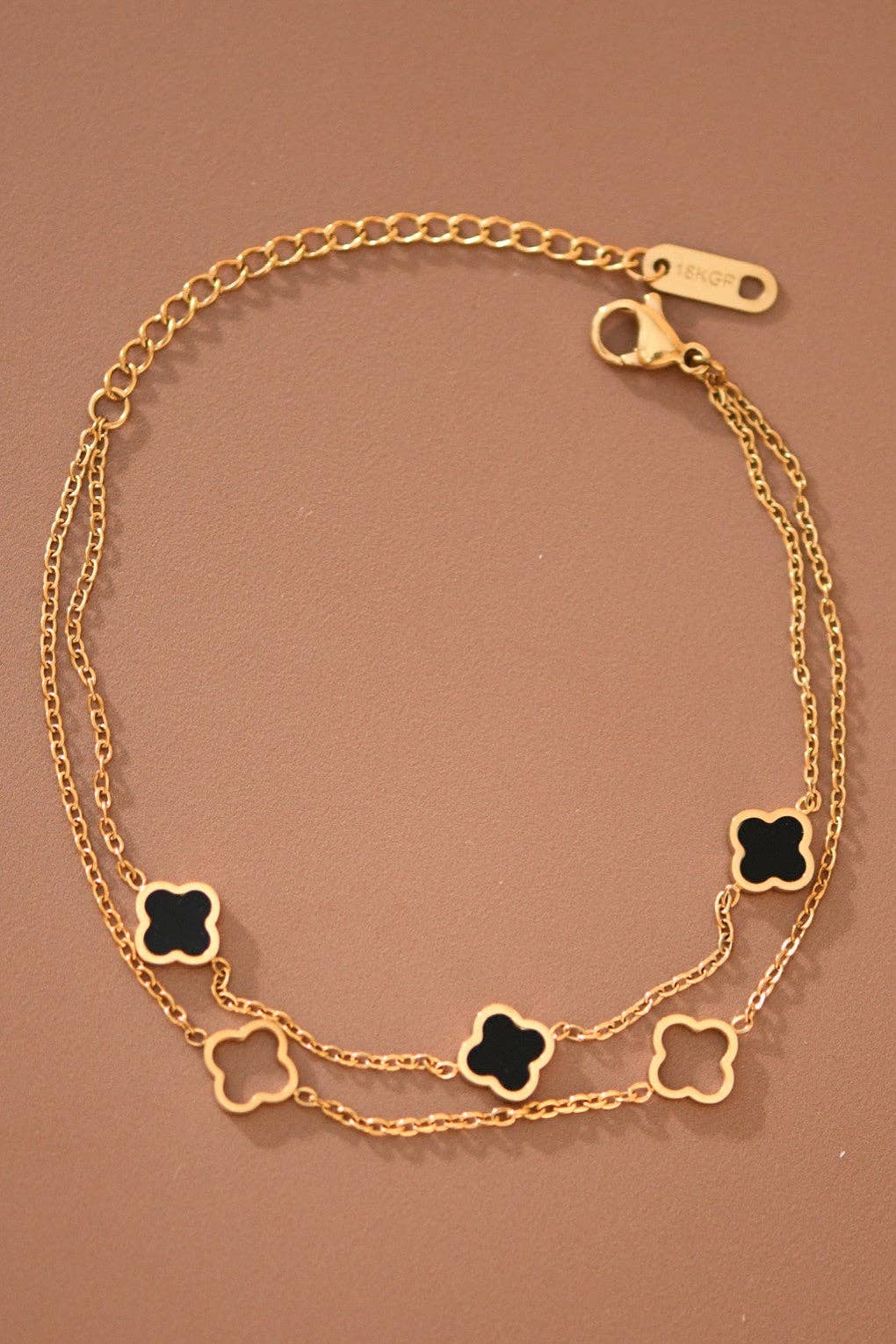 Midnight Clover Bracelet