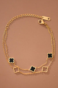 Midnight Clover Bracelet