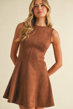 Mocha Mirage Open-Back Dress