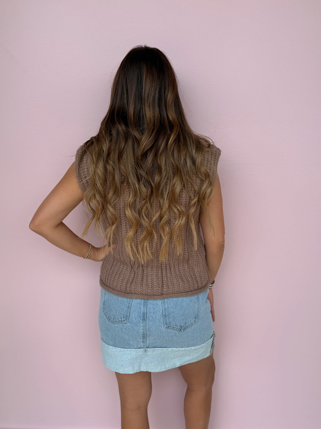 The Cocoa Knit Button Vest