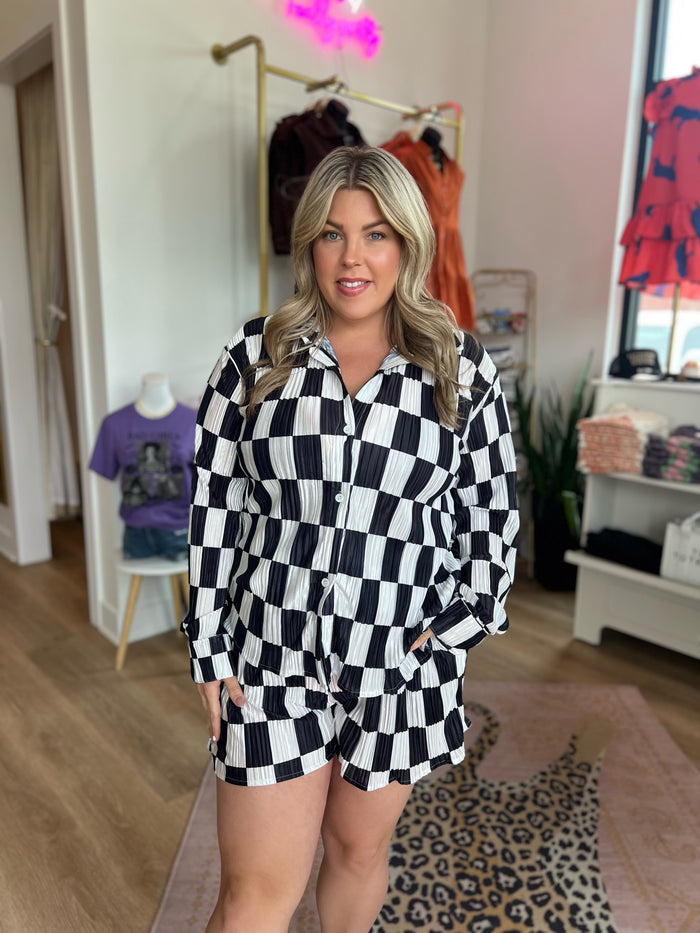 The Tara Check Lounge Set