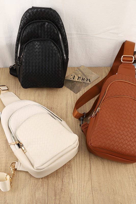 Braided Weave Crossbody Bag