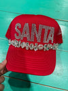 Rhinestone SANTA Trucker