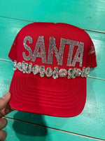 Rhinestone SANTA Trucker