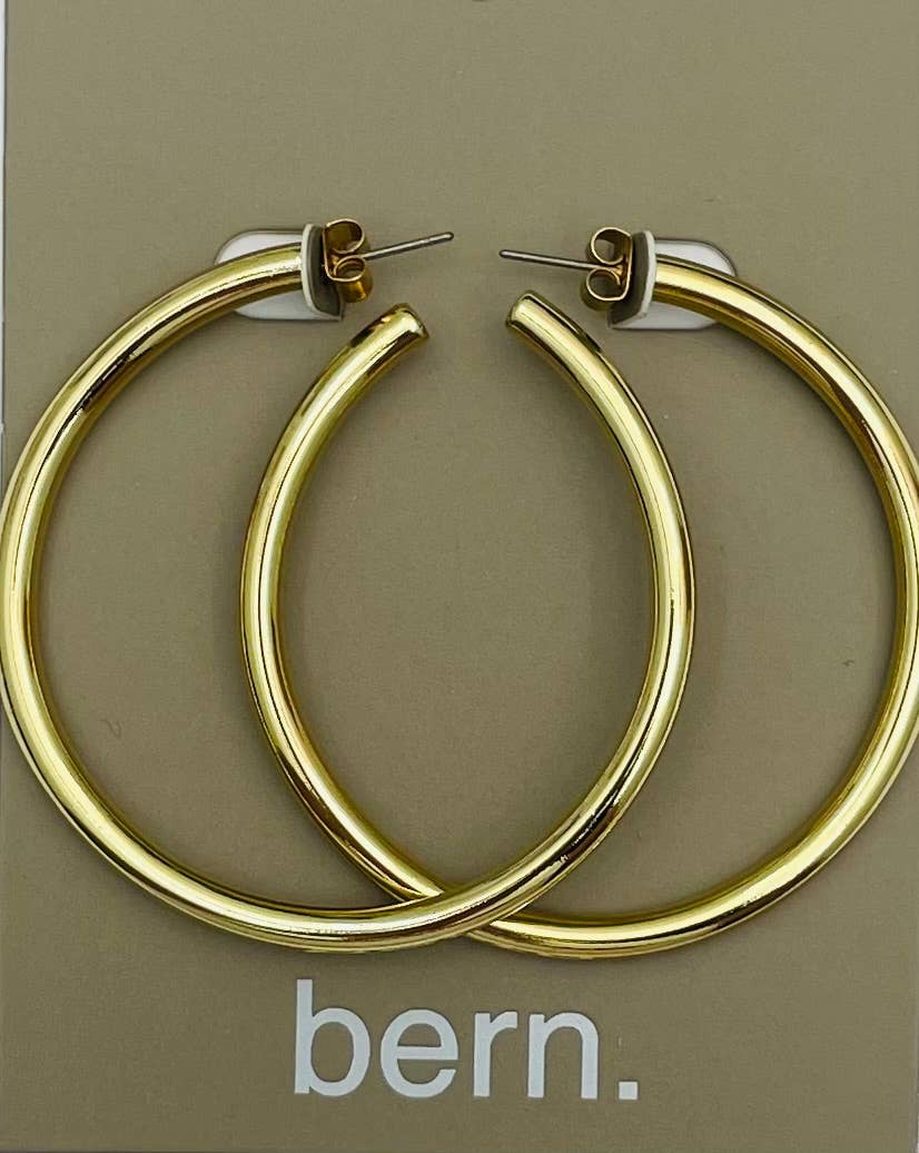 Classic Matte Gold Hoops