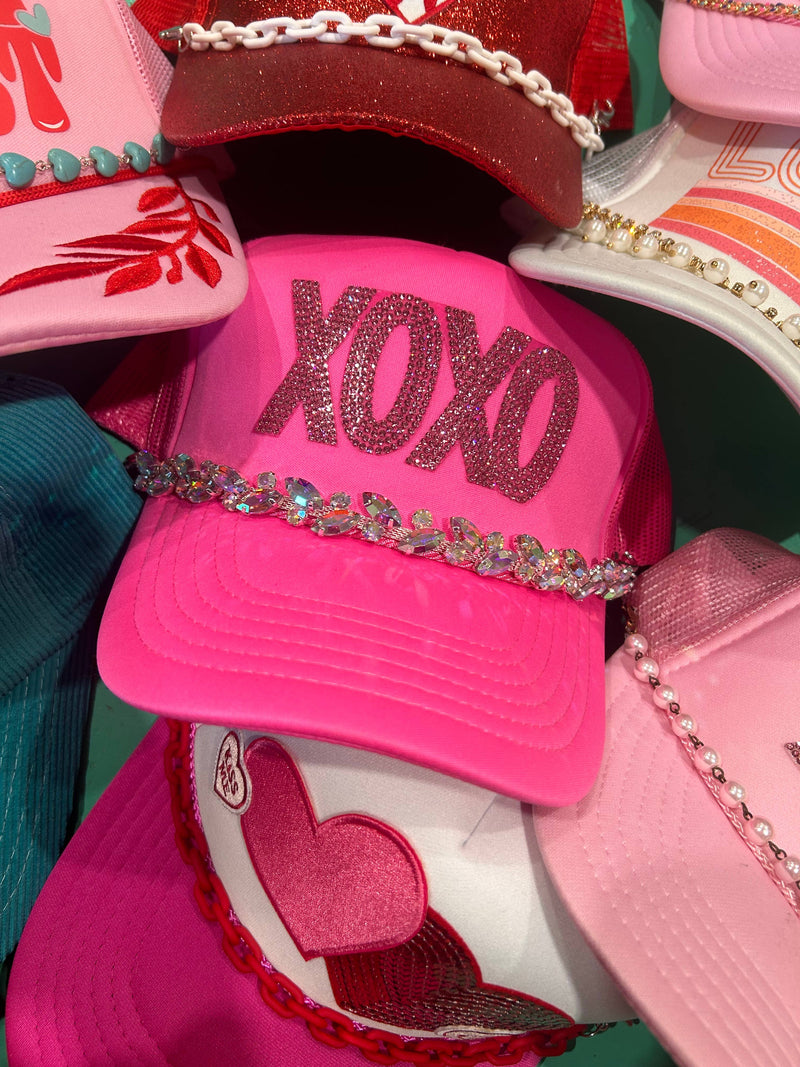 XOXO Rhinestone Trucker