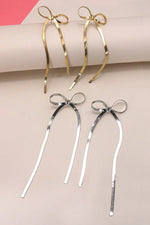 Herringbone Chain Bow Earrings