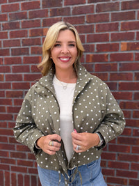 Olive You Lots Polka Dot Jacket