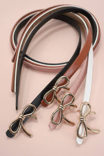 Sweet Bow Faux Leather Belt