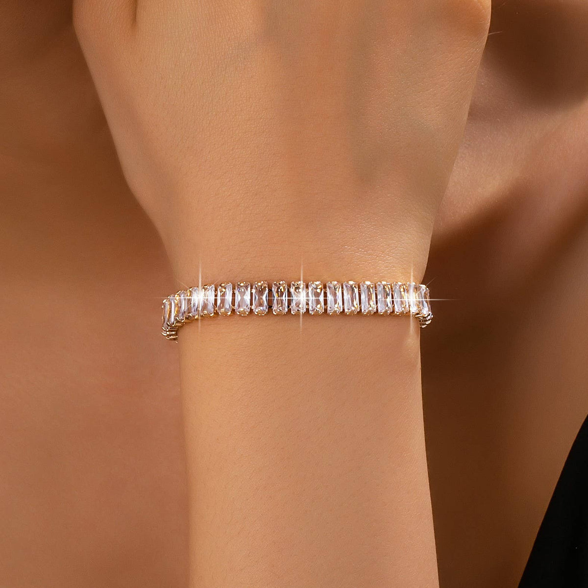 Baguette Crystal Tennis Bracelet