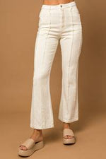 Frayed Hem Flare Jeans