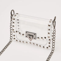 The Jackie Clear Bag in Gunmetal