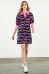 Chain Reaction Knit Polo Dress