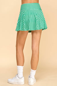 Lucky Charm Gingham Skort