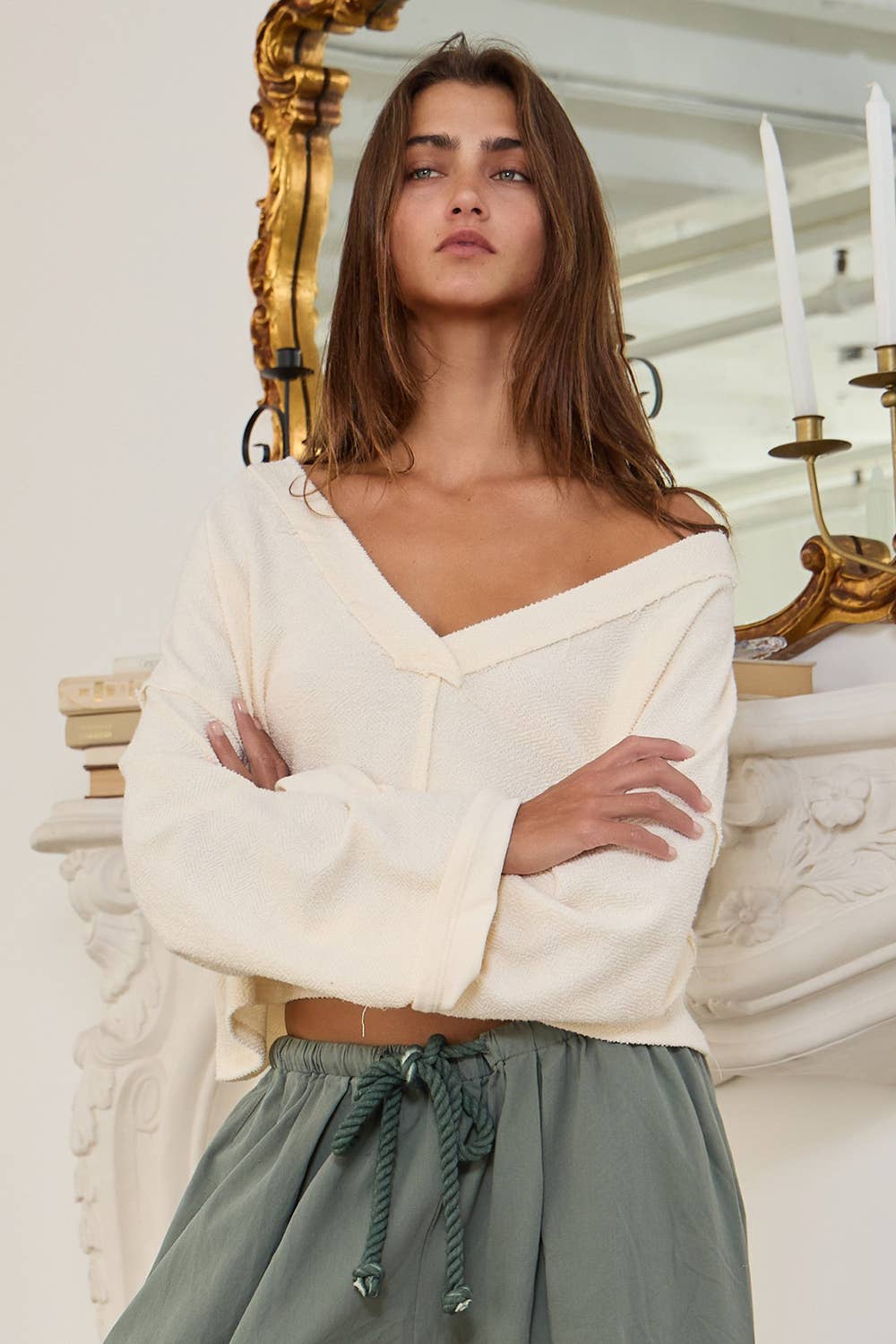The Khloe Pullover Crop Top