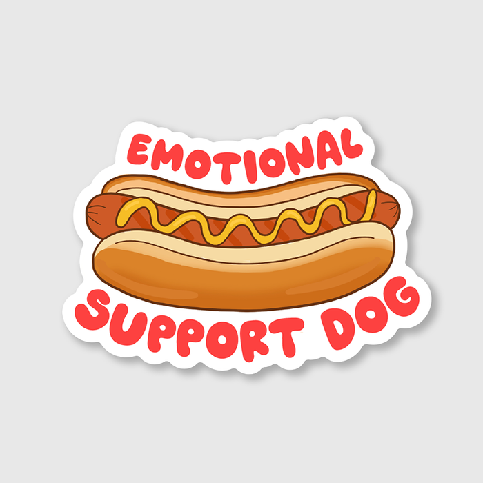 Emotional Support Dog Hot Dog Sticker