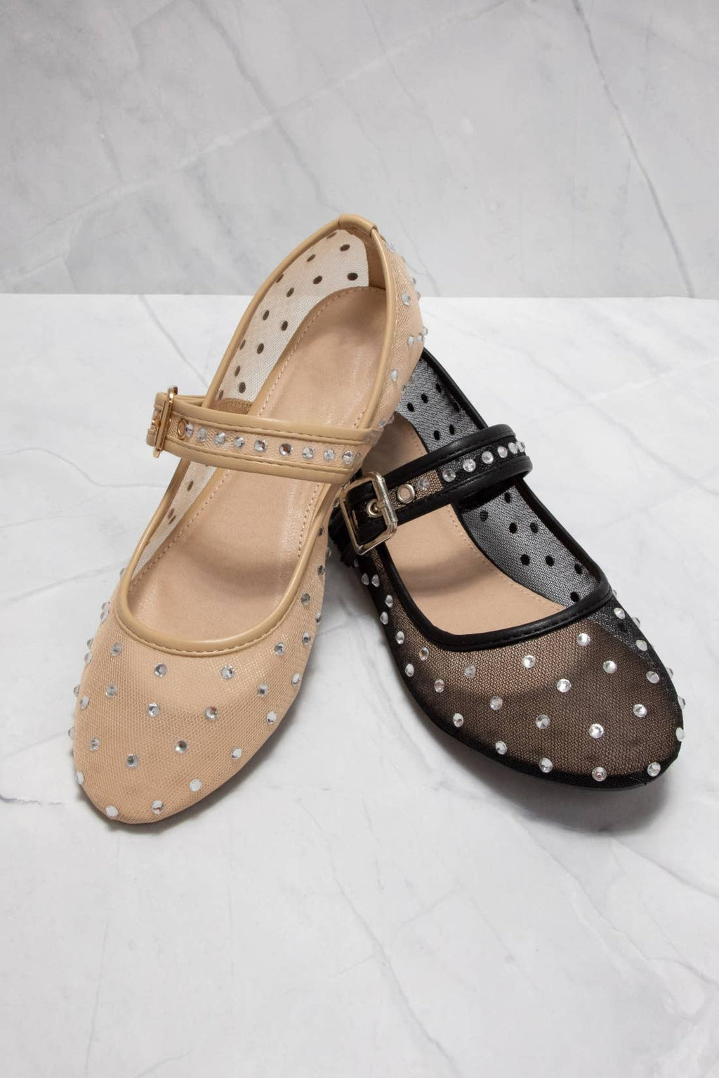 Mesh Mary Jane Flats