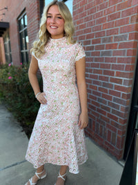 Blushing Meadow Midi Dress