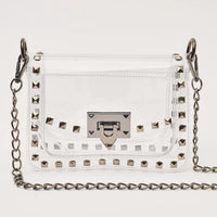 The Jackie Clear Bag in Gunmetal