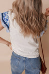 Blue Willow Flutter Sleeve Tee