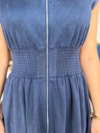 Booked & Busy Midi Dress – Denim Blue