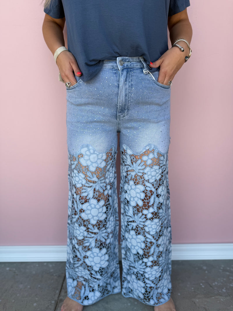 The Daydream Denim Lace Pants