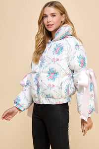 Blushing Bouquet Bow Puffer