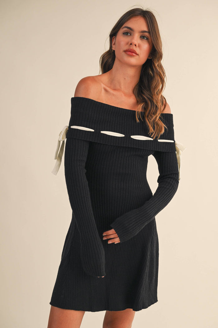 Ribbon & Romance Sweater Dress