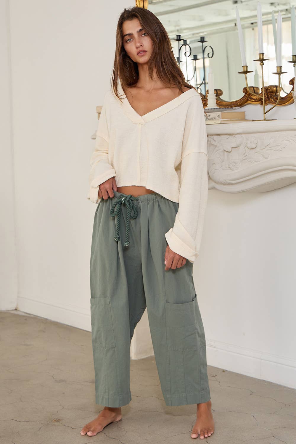 The Khloe Pullover Crop Top