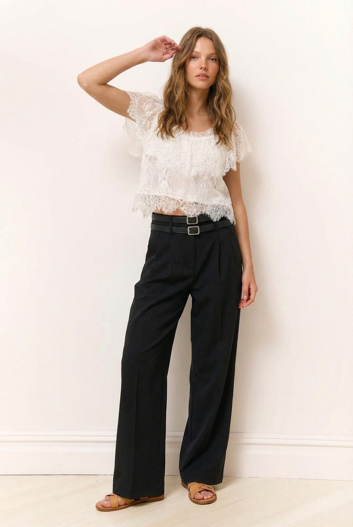 Power Play Double Belt Trousers
