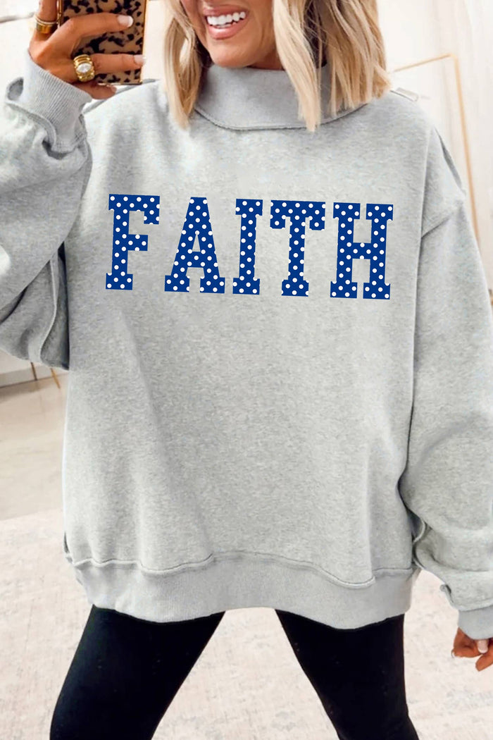 Faith Reversible Mock Neck Sweatshirt