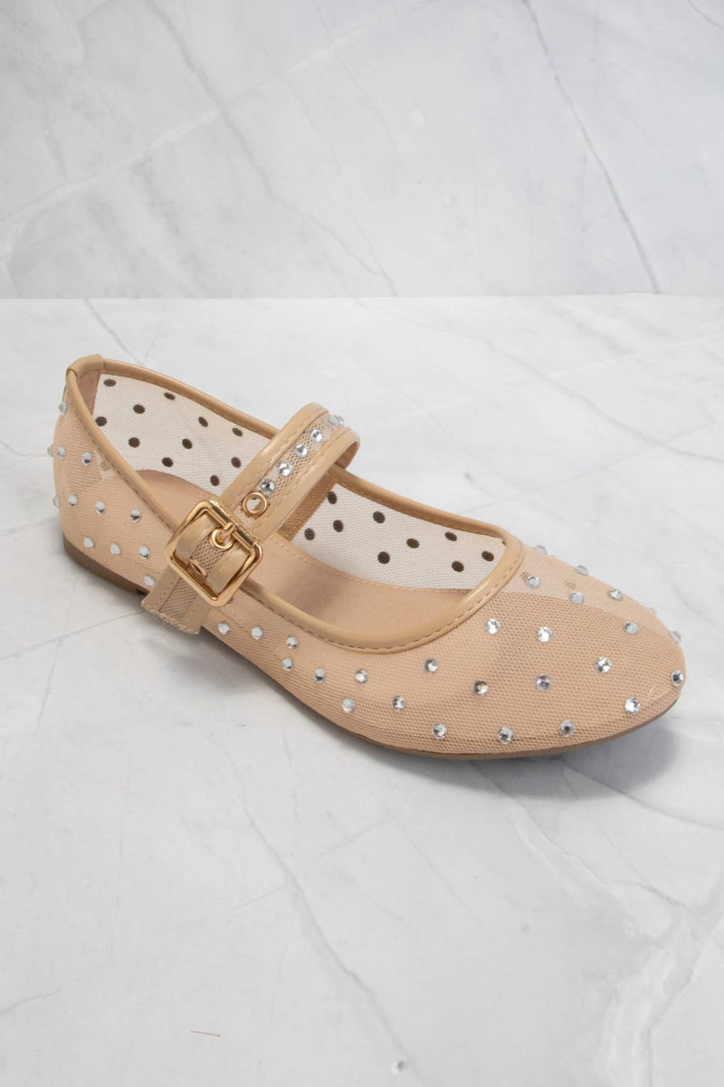 Mesh Mary Jane Flats